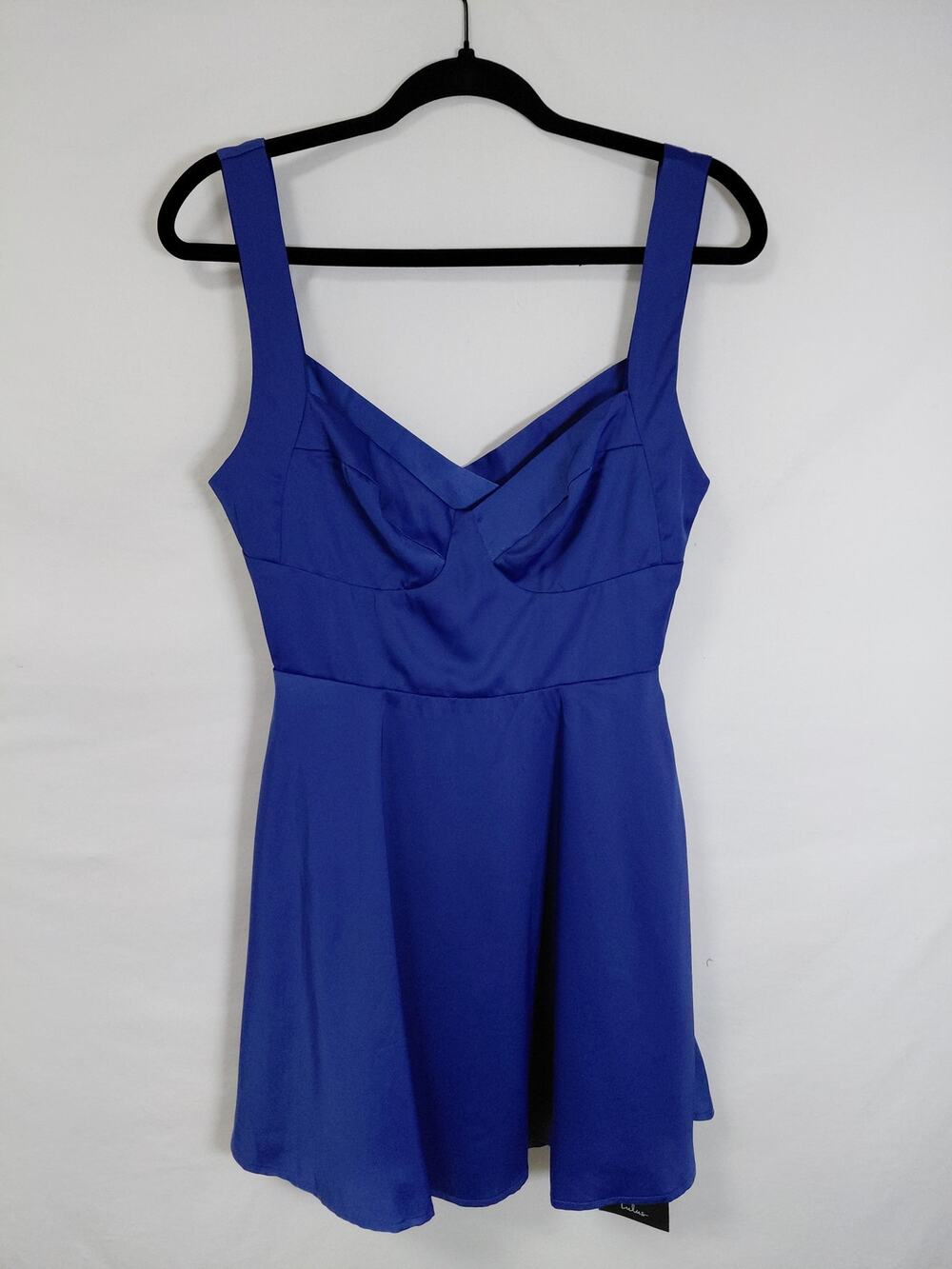 NWT Lulus Blue A-Line Mini Knit Lined Dress Women Size S